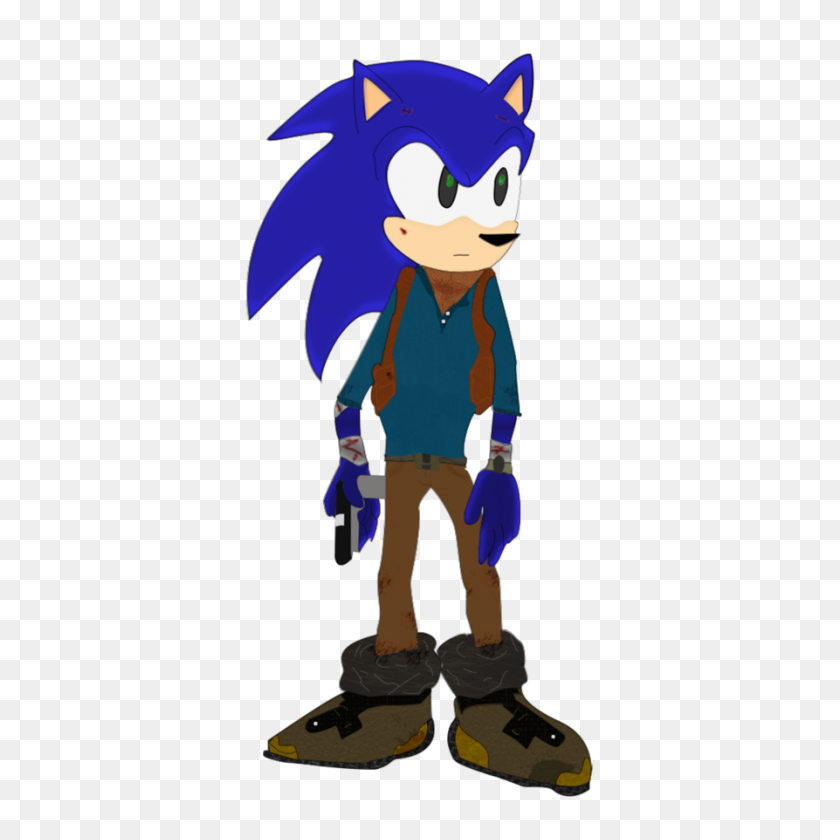 894x894 Sonic The Hedgehog As Nathan Drake - Nathan Drake PNG