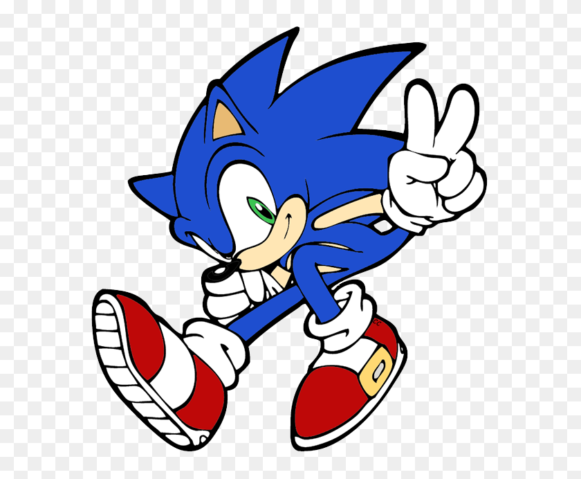582x632 Imágenes Prediseñadas De Sonic The Hedgehog De Dibujos Animados - Imágenes Prediseñadas De Erizo Gratis