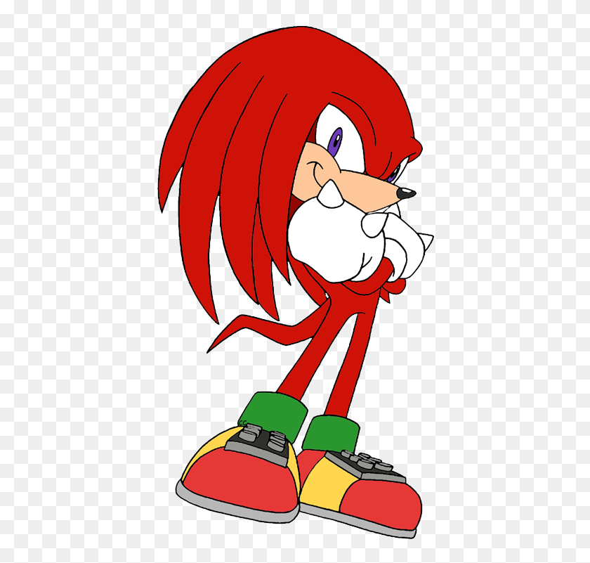 408x741 Sonic The Hedgehog Clipart Knuckles - Y Knuckles Png