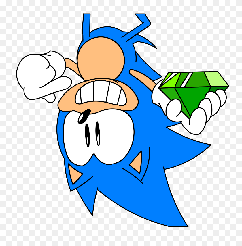 774x796 Sonic With Chaos Emerald - Chaos Emerald PNG