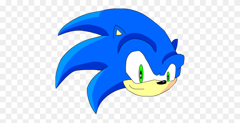 452x373 Sonic's Head - Sonic Head PNG