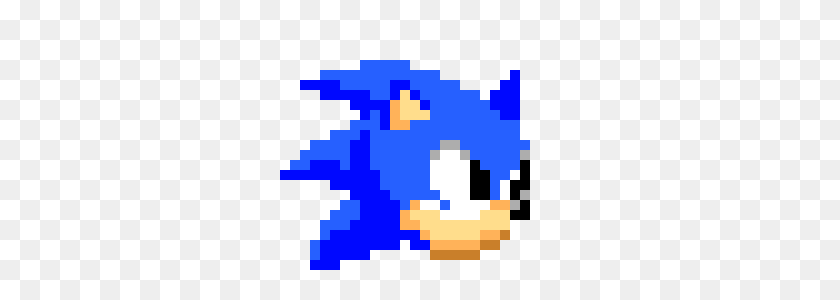 300x240 Sonic's Head Pixel Art Maker - Cabeza De Sonic Png