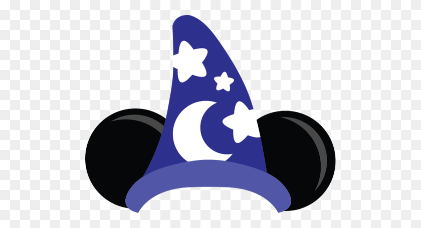 500x396 Sorcerer Mickey Hat With Ears Disney = Cricut - Mickey Mouse Silhouette PNG