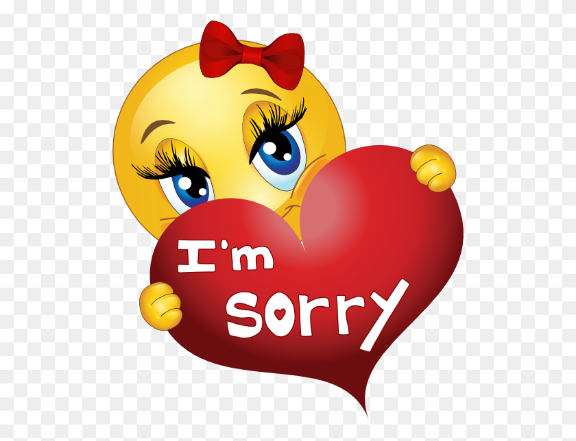 512x584 Sorry Girl Smiley Emoticon Clipart - Sorry Clipart