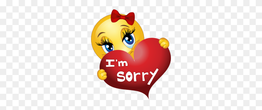 256x292 Sorry Girl Smiley Emoticon Clipart - Sorry PNG