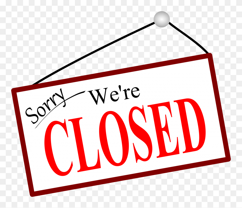 2400x2035 Sorry We're Closed Sign Vector Clipart Image - Sorry PNG