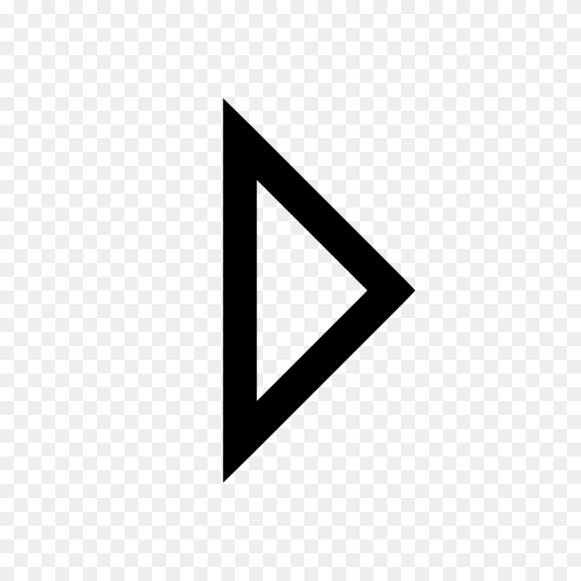 1600x1600 Sort Right Icon - Right Triangle PNG