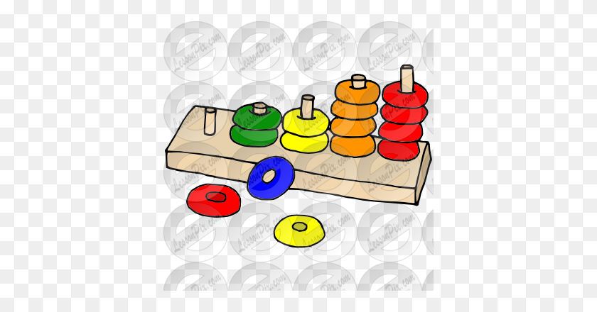 380x380 Sorting Rings Toy Picture For Classroom Therapy Use - Sorting Clipart