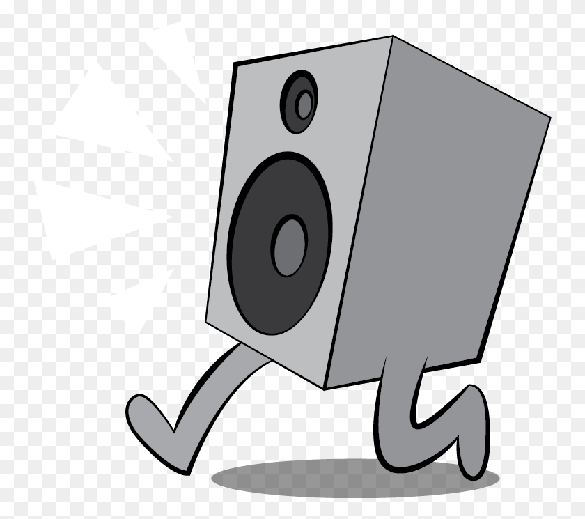 744x685 Sound On The Run - Sound System Clipart
