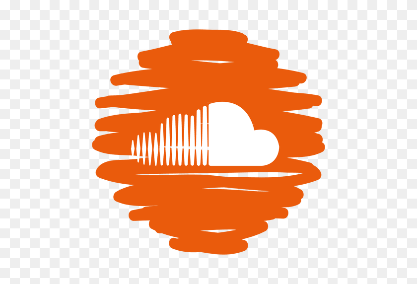 512x512 Soundcloud Distorted Round Icon - Soundcloud Icon PNG