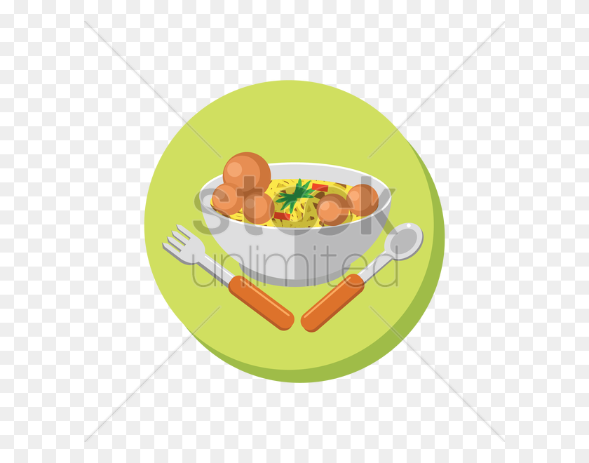 600x600 Суп И Мясные Шарики Векторное Изображение - Овощной Суп Клипарт