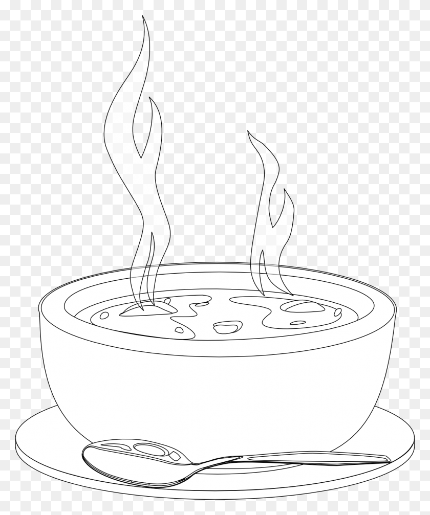 1331x1616 Soup Clipart Black And White - Chicken Soup Clipart