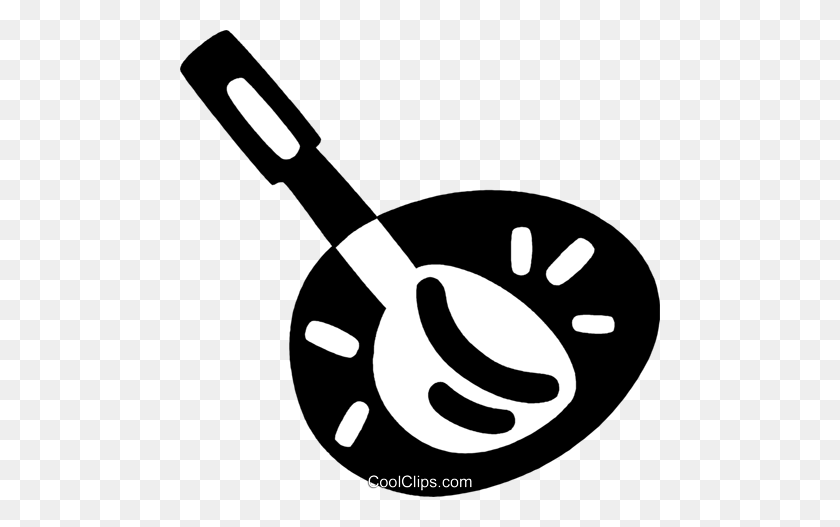 480x467 Soup Ladle Royalty Free Vector Clip Art Illustration - Spatula Clipart Black And White