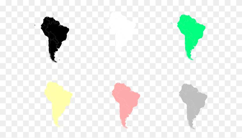 600x421 Южная Америка Карта Клипарт - Карта Мира Вектор Png