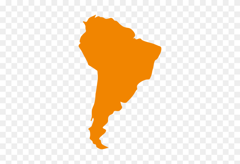 512x512 Mapa Continental De América Del Sur - América Del Sur Png