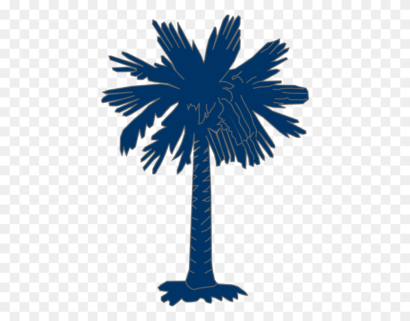 426x599 South Carolina Flag Palmetto With No Moon Clip Art - South Carolina PNG