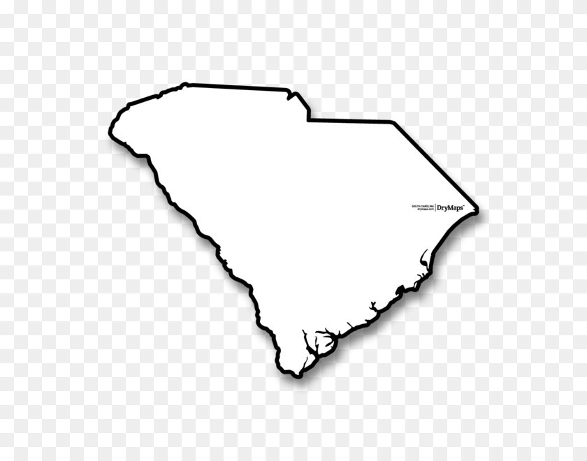 600x600 South Carolina Map Art - South Carolina Clip Art