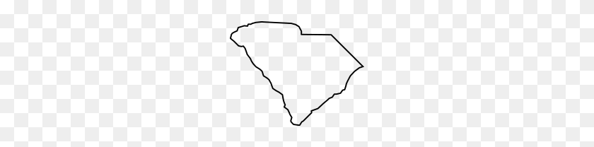 190x148 Estado De Carolina Del Sur Esquema Del Mapa - Imágenes Prediseñadas De Carolina Del Sur