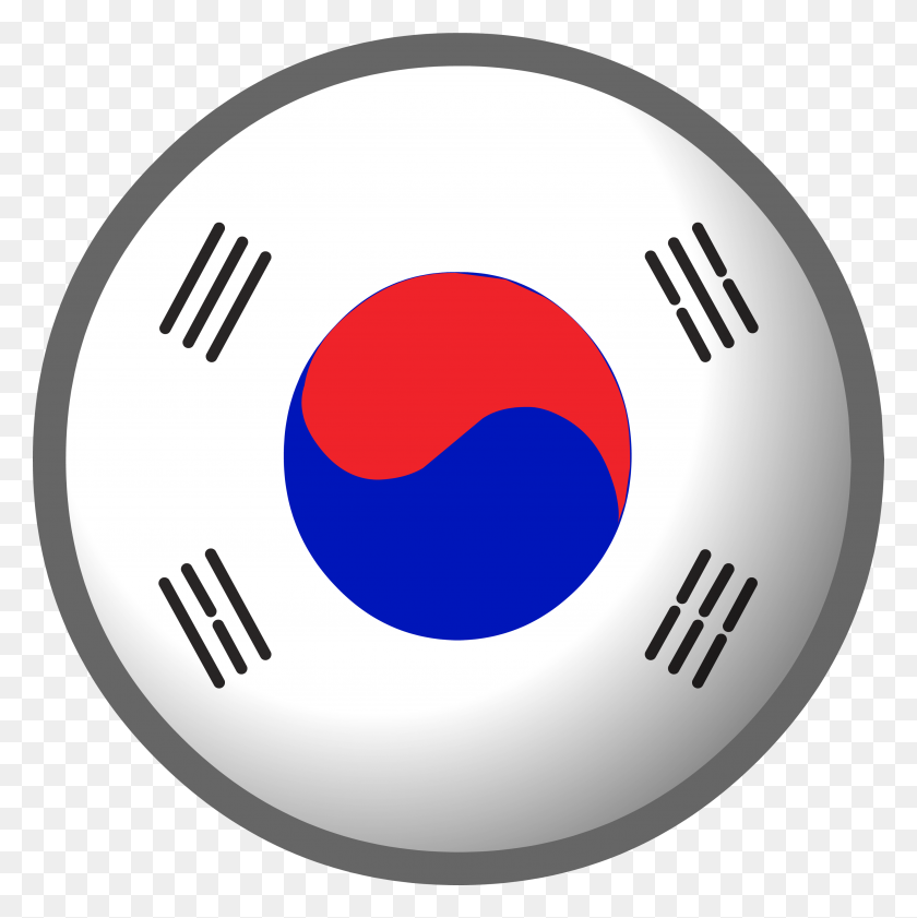 3532x3539 South Korea Clipart Png - Korean Flag Clipart