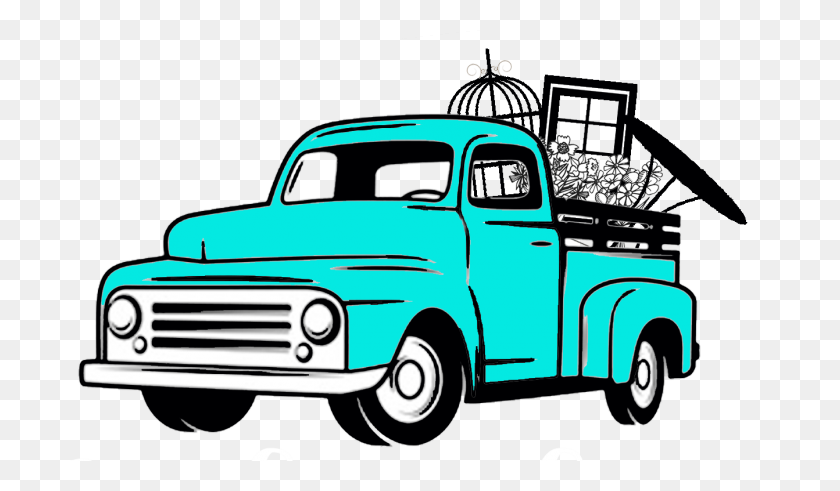 1342x743 Southern Charm - Old Truck Clip Art