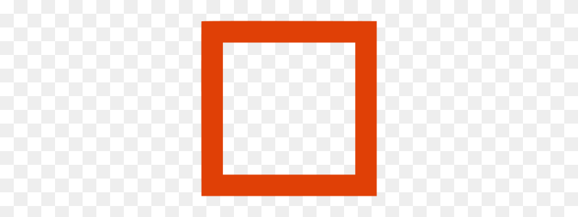 256x256 Soylent Red Square Outline Icon - Square Outline PNG