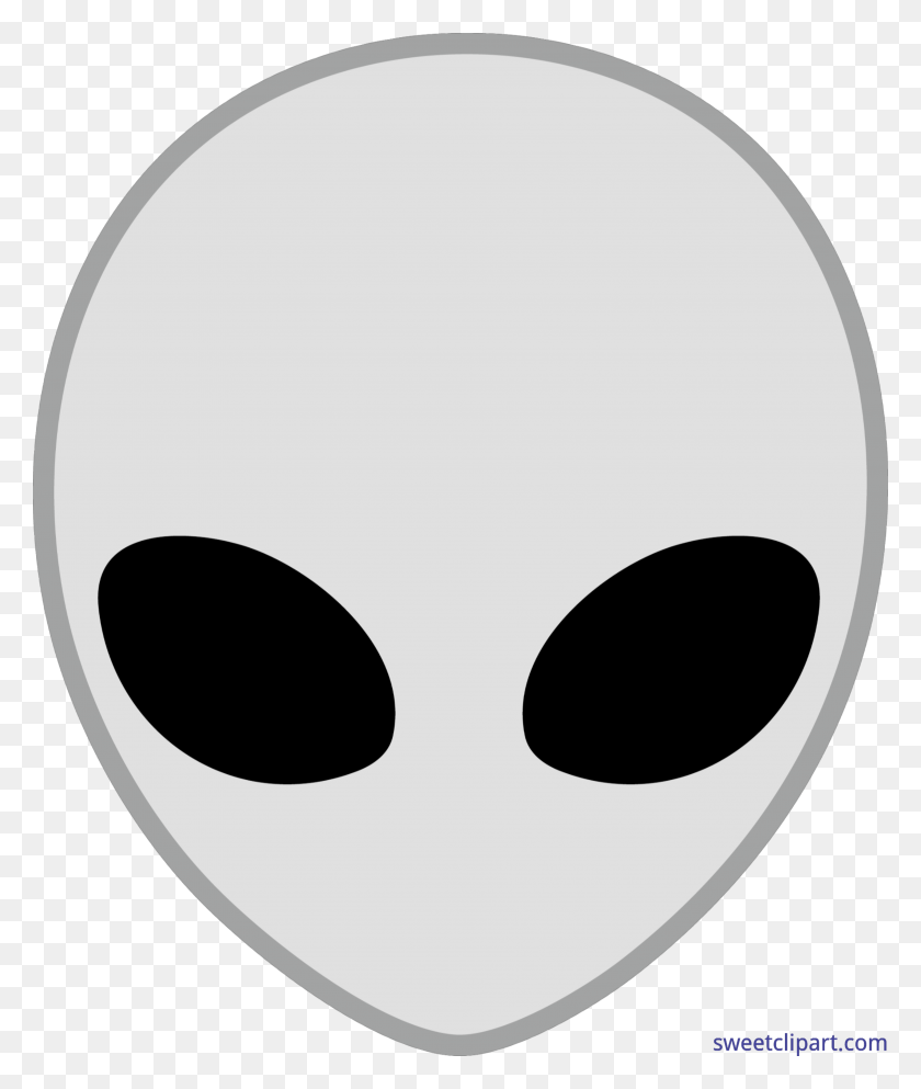 3693x4421 Space Alien Head Gray Clip Art - Cute Alien Clipart