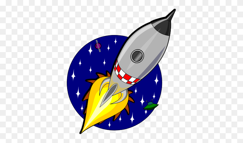 378x434 Space Clip Art - Rocket Clipart