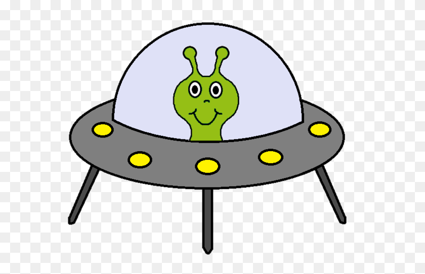592x482 Space Clipart Alien Spaceship - Alien Clipart Transparent