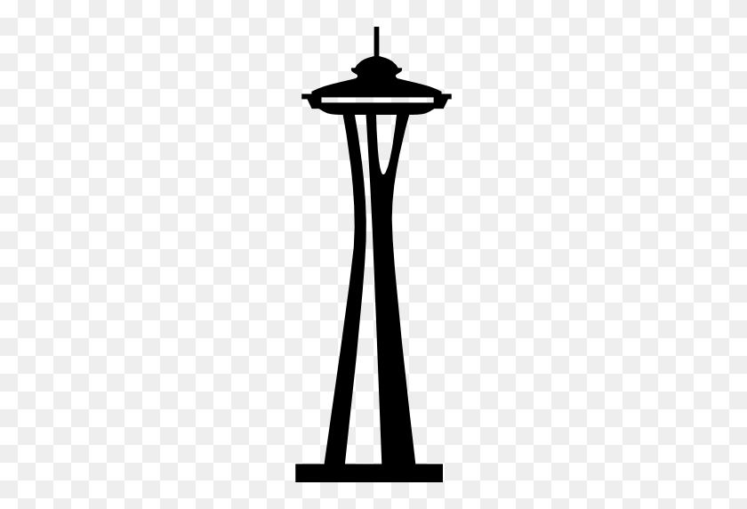 512x512 Space Needle Clip Art - Rocket Clipart Black And White
