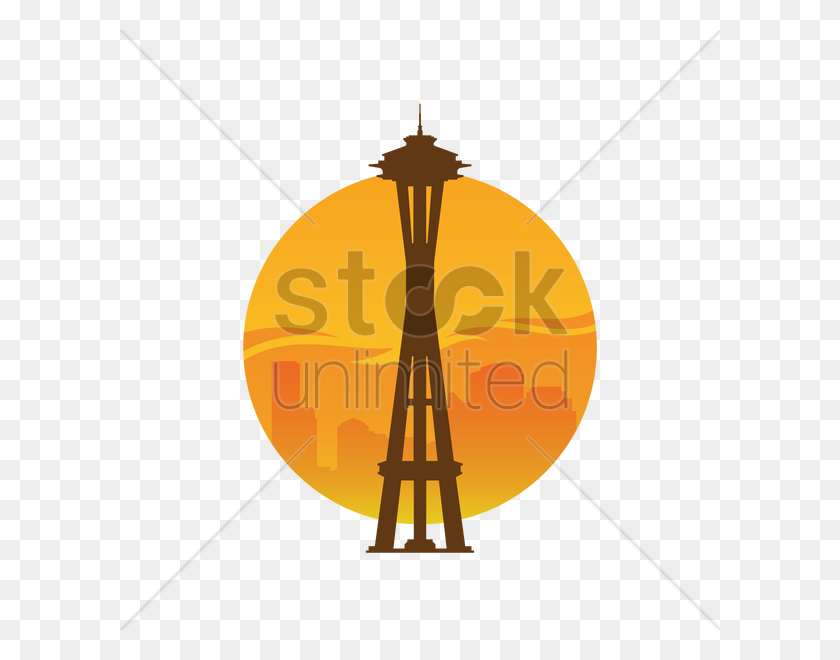 600x600 Space Needle Tower Vector Image - Space Needle PNG
