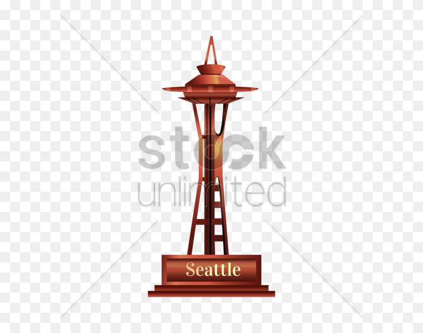 600x600 Space Needle Vector Image - Seattle Space Needle Clipart