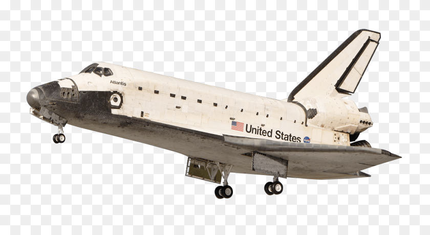 2230x1142 Space Shuttle Atlantis Landing Transparent Png - Space Shuttle PNG