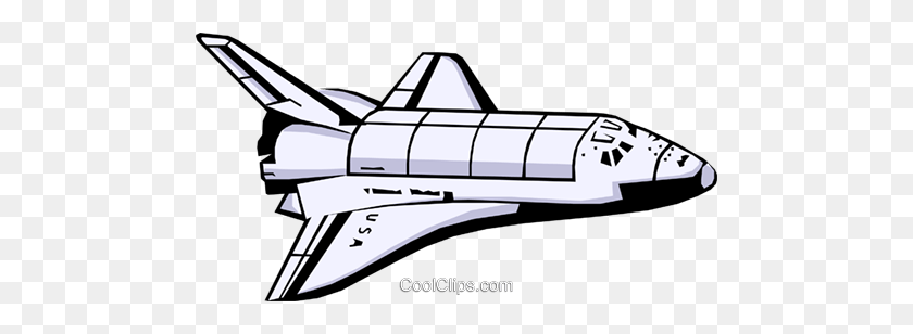 480x248 Space Shuttle Royalty Free Vector Clip Art Illustration - Shuttle Clipart