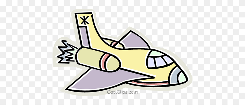 480x301 Space Shuttle Royalty Free Vector Clip Art Illustration - Shuttle Clipart
