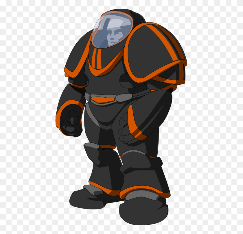 455x750 Spaced Armour Space Suit Cartoon Astronaut - Personal Space Clipart