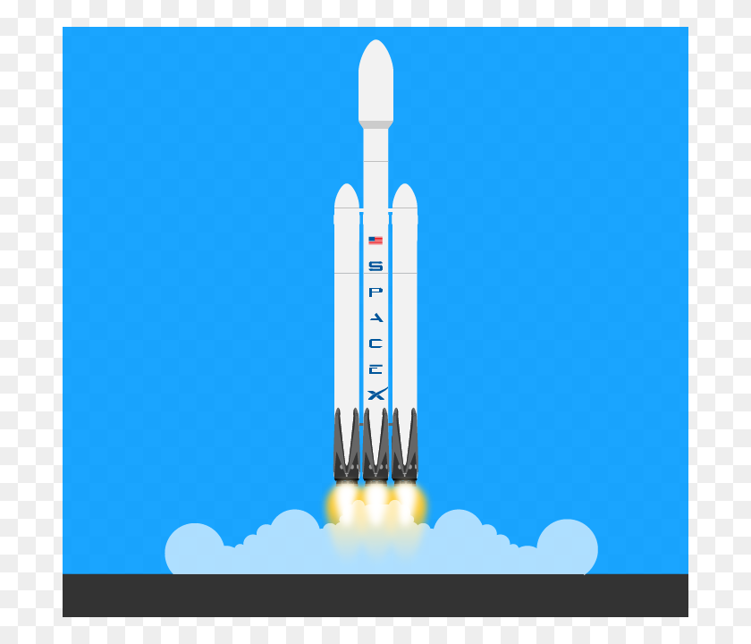 700x660 Spacex Falcon Rockets Cómo Funciona La Configuración Del Cohete - Logotipo De Spacex Png