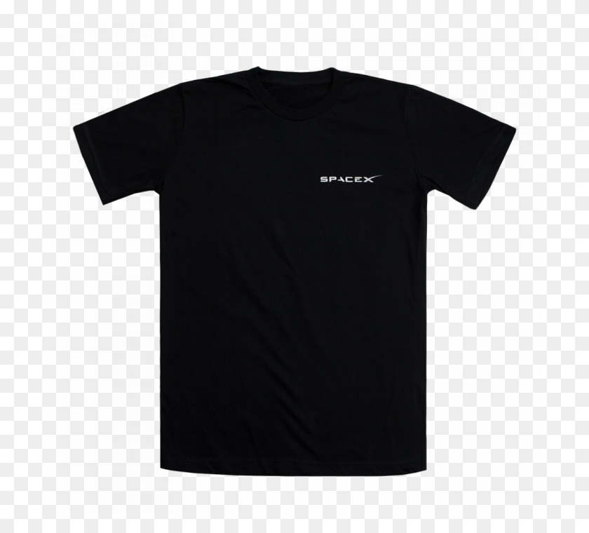 700x700 Camiseta Spacex - Camiseta Negra Png