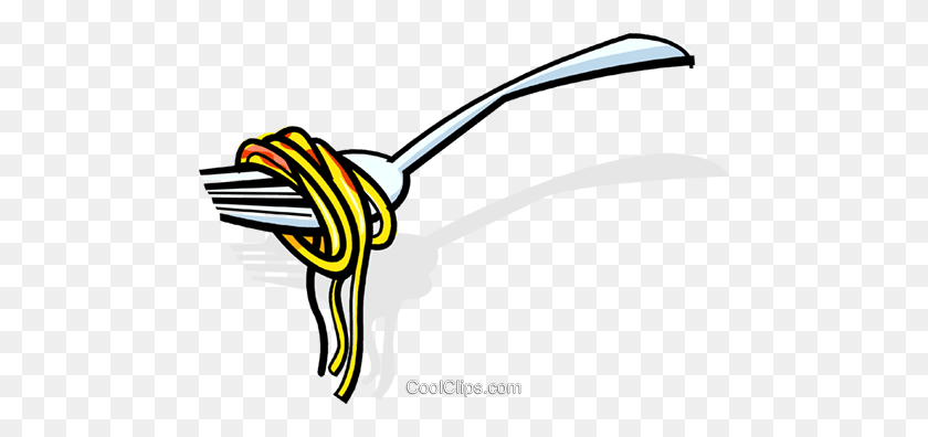 480x336 Espaguetis En Un Tenedor Libre De Regalías Imágenes Prediseñadas De Vector Ilustración - Imágenes Prediseñadas De Espaguetis