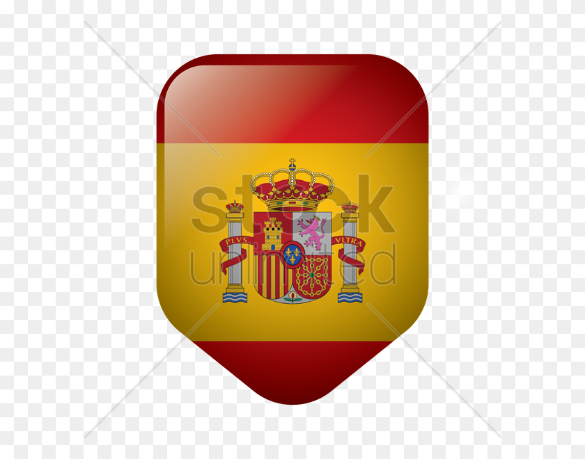 600x600 La Bandera De España Icono De Imagen Vectorial - La Bandera Española De Imágenes Prediseñadas