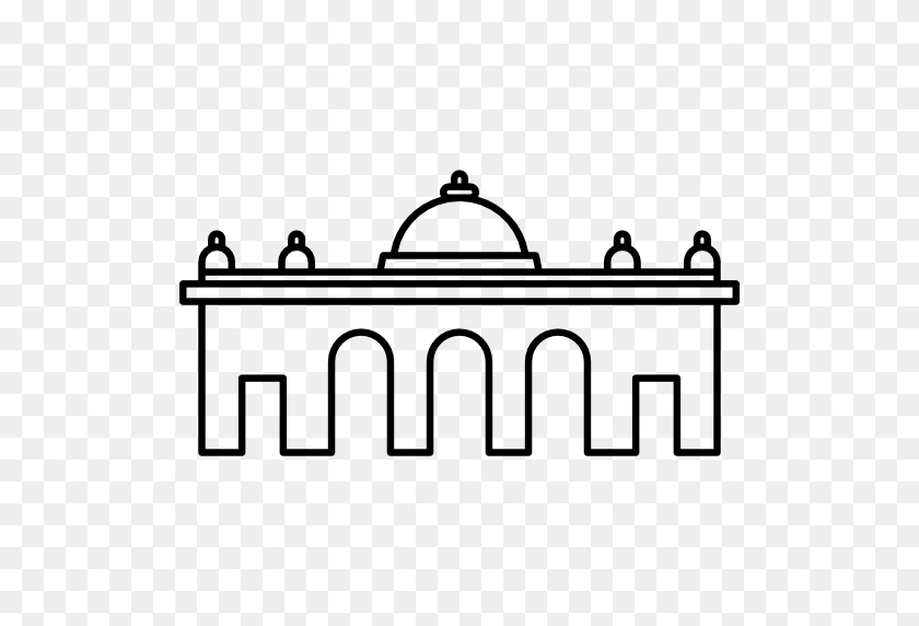 512x512 Spain, Gate, Madrid, Arch, Monuments Icon - Gate Clipart Black And White
