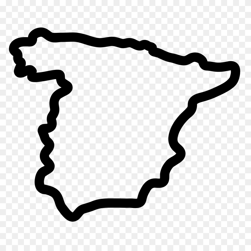 1600x1600 Значок Карты Испании - Испания Png