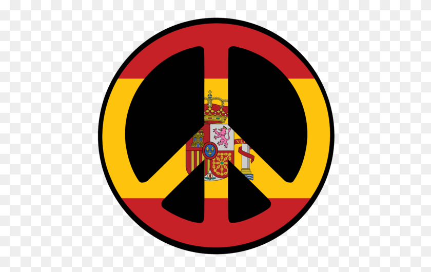 470x470 Spain Peace Symbol Flag T Shirt Design Spain - Spanish Flag Clipart