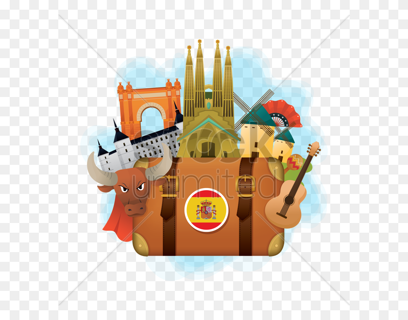 600x600 Spain Travel Concept Vector Image - Spain PNG