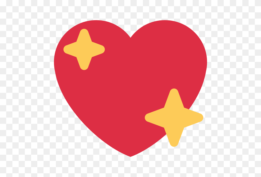 512x512 Сверкающее Сердце Смайлики, Означающие Картинки От А До Я - Красный Блеск Png