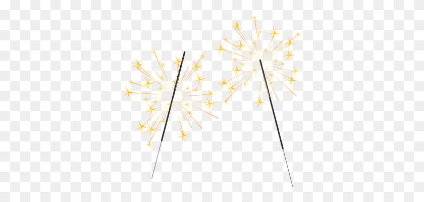 360x340 Sparklers Clipart Celebration - Toothpick Clipart