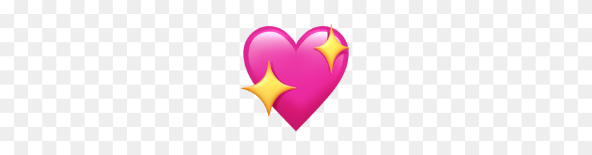 160x160 Сверкающее Сердце Emoji На Apple Ios - Сердце Emojis Png