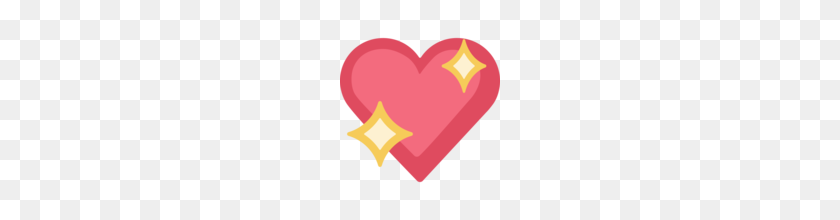 160x160 Sparkling Heart Emoji On Facebook - Facebook Heart PNG