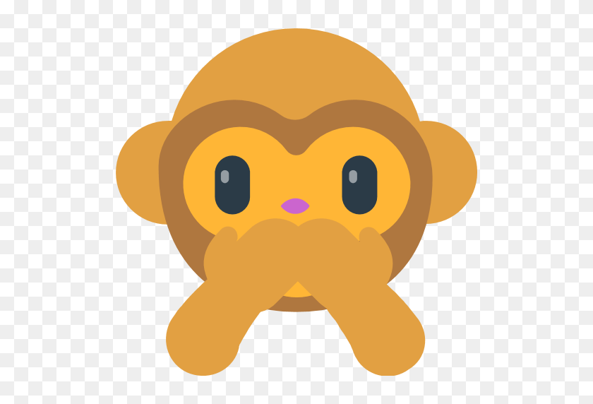 512x512 No Hablar Evil Monkey Emoji Para Facebook, Correo Electrónico Sms Id - Mono Emoji Png