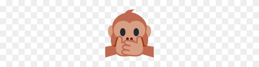 160x160 No Hablar Evil Monkey Emoji En Twitter Twemoji - Mono Emoji Png