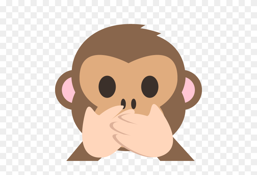 512x512 Speak No Evil Monkey Emoji Vector Icon Free Download Vector - No Emoji PNG